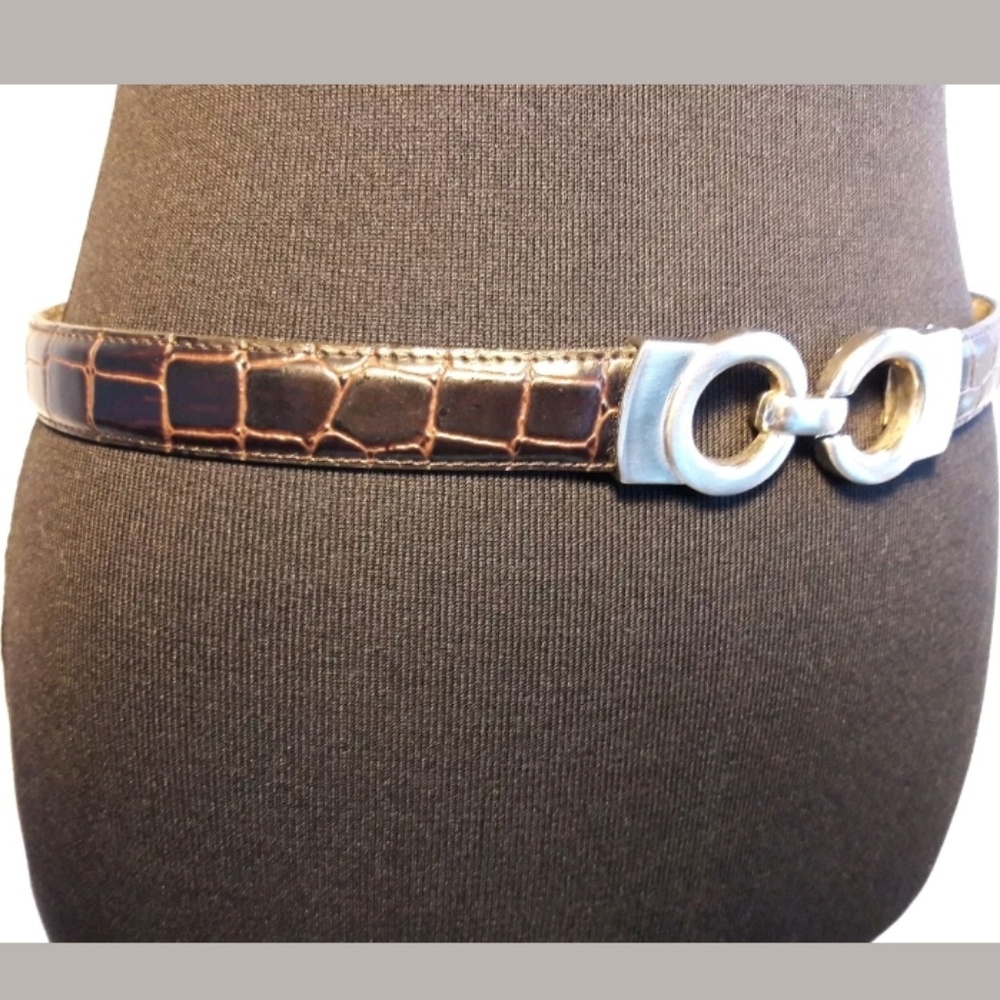 Amiee Lynn Italian Croco Leather Belt - Picture 2 of 8